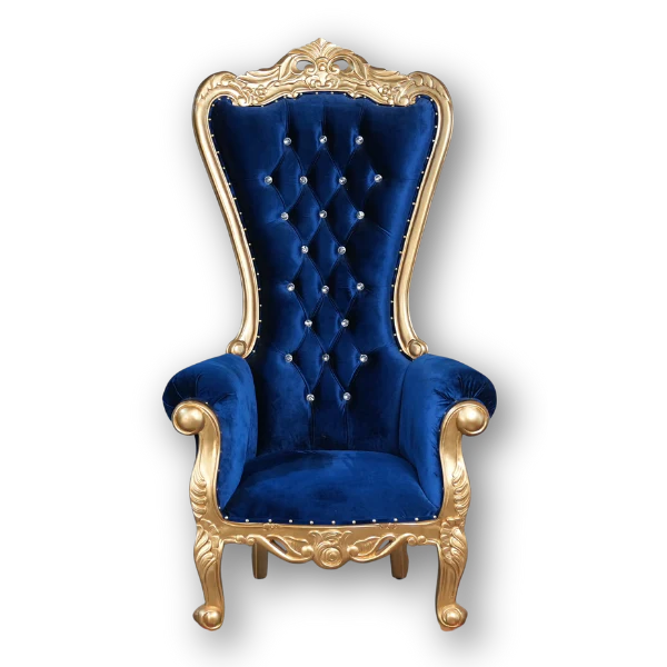 Blue and Gold Throne Chair