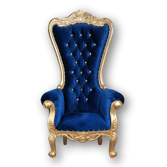 Blue and Gold Throne Chair