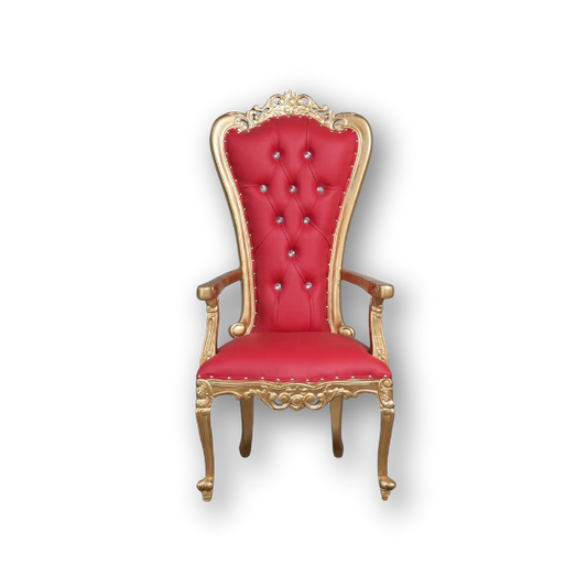 Red and gold throne chair